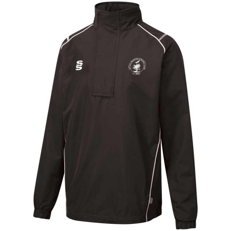 LITTLE MUNDEN CC Dual Curve 1/4 Zip Rain Jacket : Black