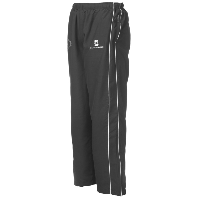 LITTLE MUNDEN CC Classic Tracksuit Pant With Thigh Length Zip Black Mens